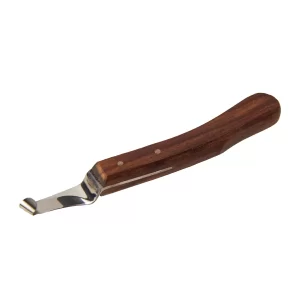 Нож копытный правосторонний с деревянной ручкой